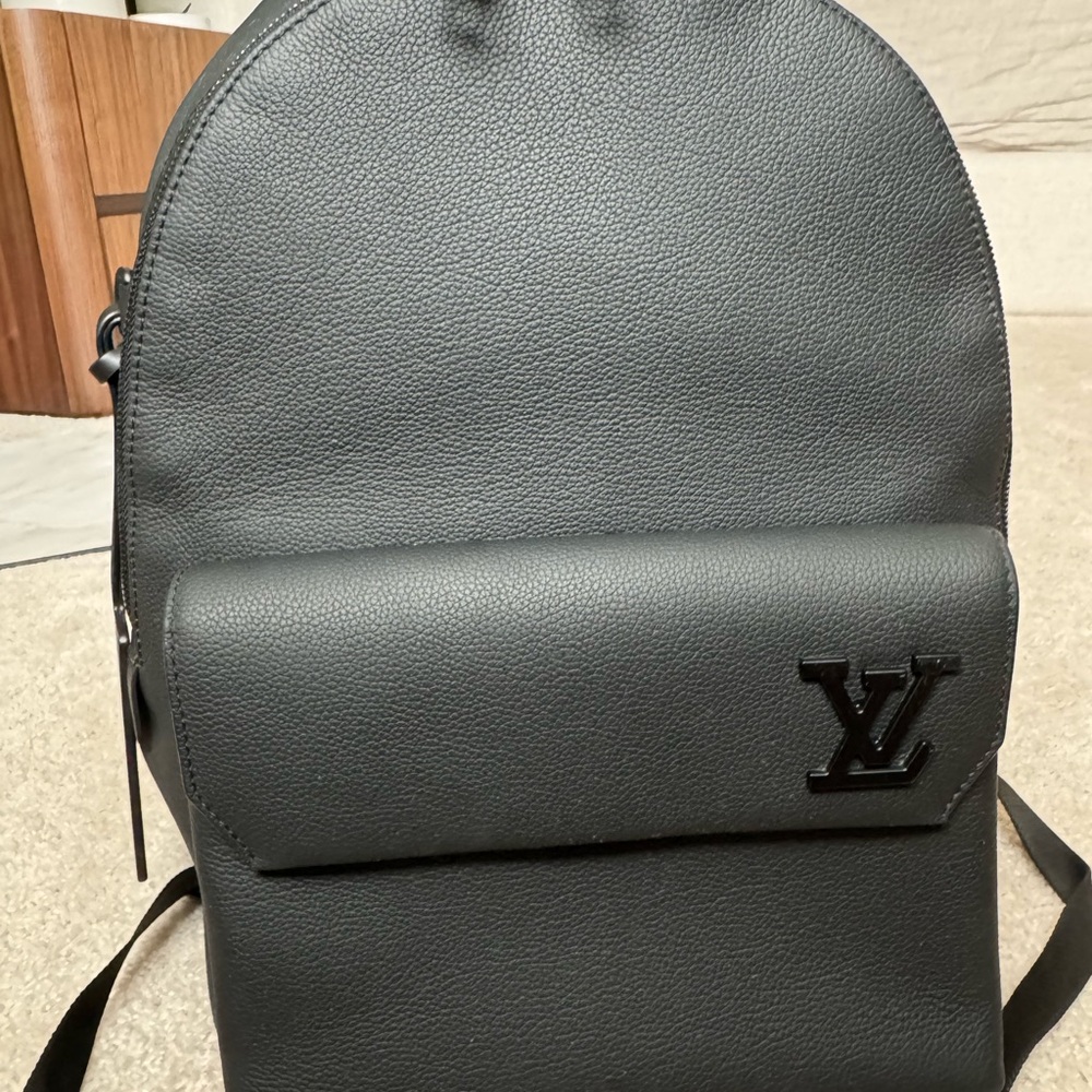 Louis Vuitton Black Backpack with Signature Monogram